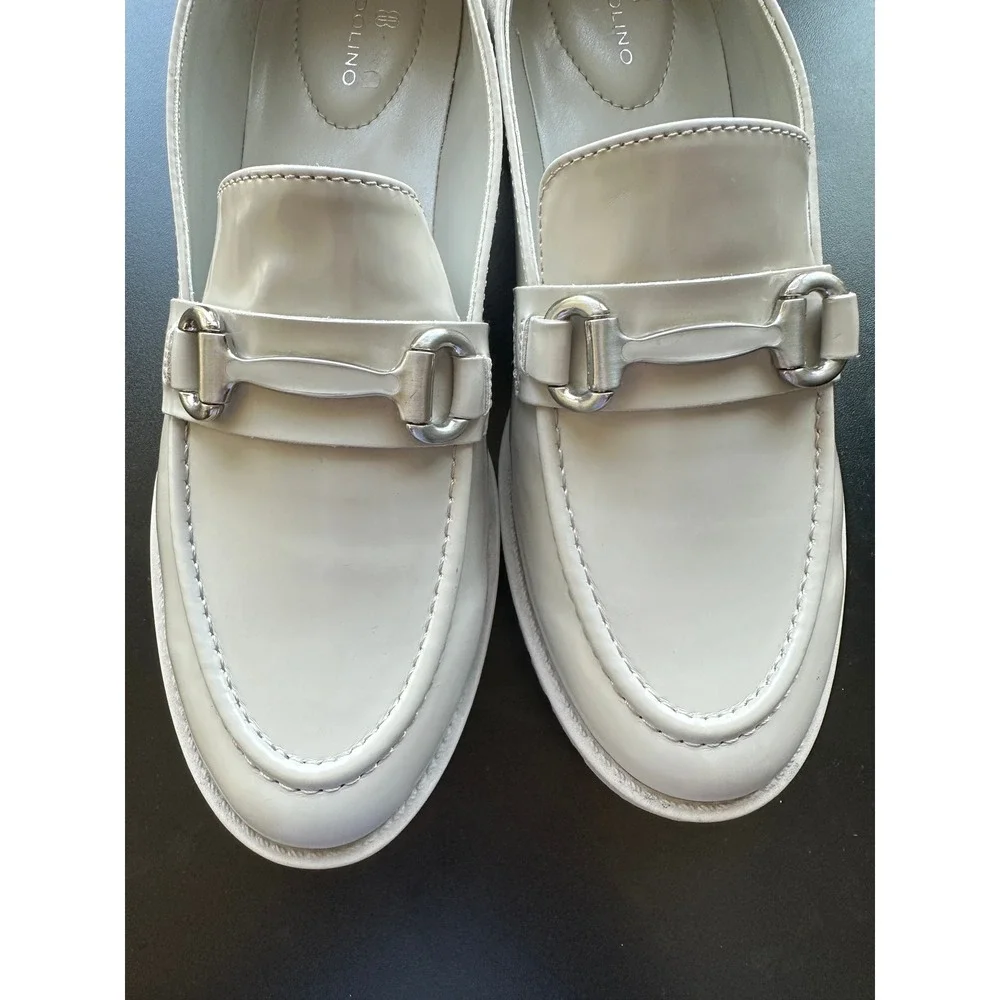 Bandolino Loafers Cream Bit Lug Sole Preppy Academia Minimalist 8.5 M Work